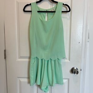 Double Zero Scalloped Romper
